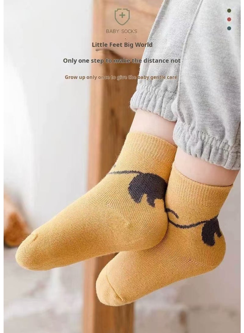 5 Pair Stylish Socks Set, Boys&Girls Mid-Calf Socks with Adorable Patterns, Breathable Comfortable Crew Socks, Suitable for All Seasons Easy to Match with Clothes 3-6 years - Image 2