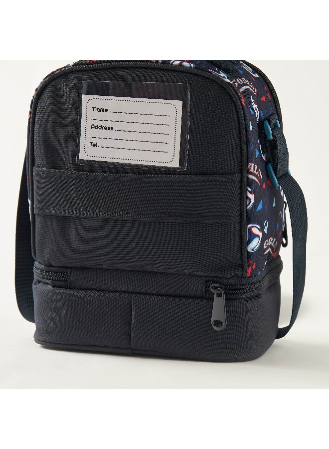 Must Lunch Bag - Football Goal - Collection - 2Cmprt (Polyester) Blue \ 24X12X20 - Image 4