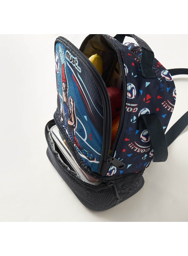 Must Lunch Bag - Football Goal - Collection - 2Cmprt (Polyester) Blue \ 24X12X20 - Image 5