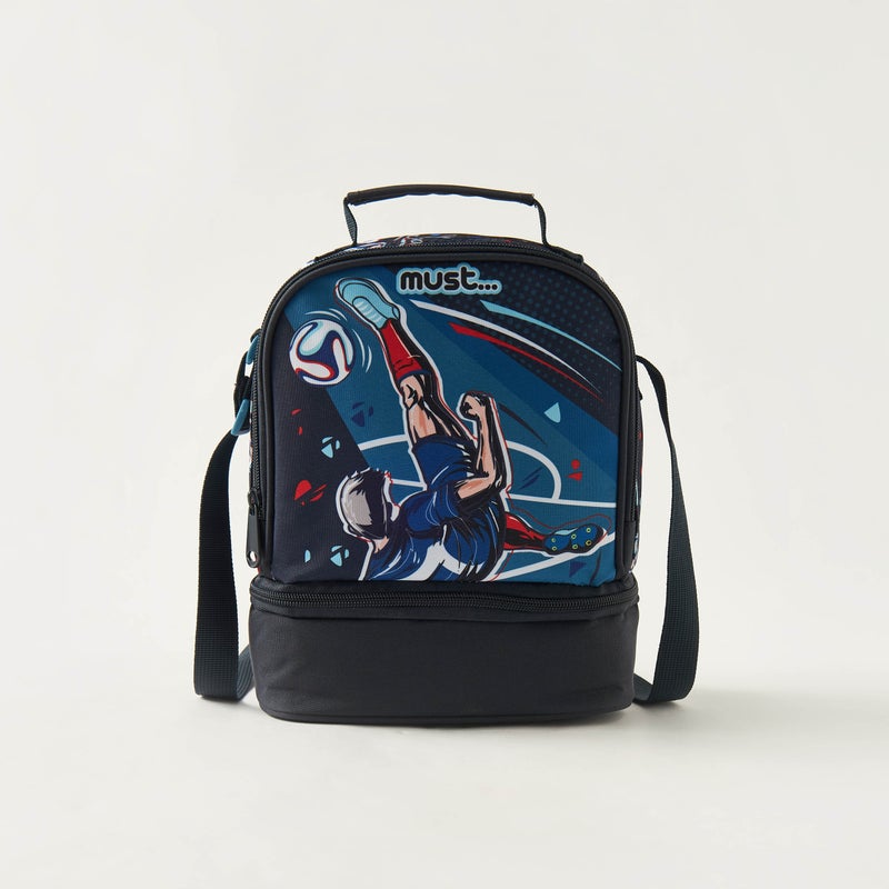 Must Lunch Bag - Football Goal - Collection - 2Cmprt (Polyester) Blue \ 24X12X20 - Image 1