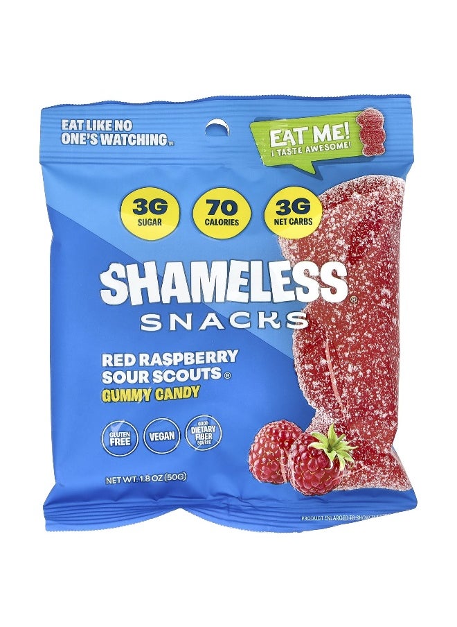 Shameless Snacks Shameless Snacks, Gummy Candy, Red Raspberry Sour Scouts®, 6 Bags, 1.8 oz (50 g) Each  - Image 3