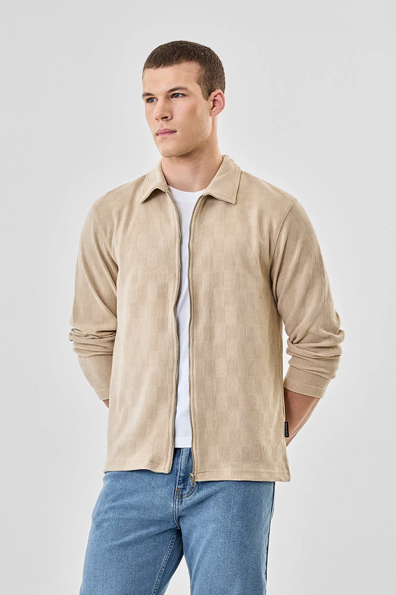 سنيتش جاكيت بسحاب بقصة عادية