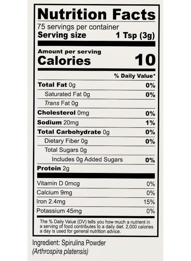 Anthony's California Spirulina Powder, 8 oz, Product of USA, Gluten Free, Non GMO - Image 3