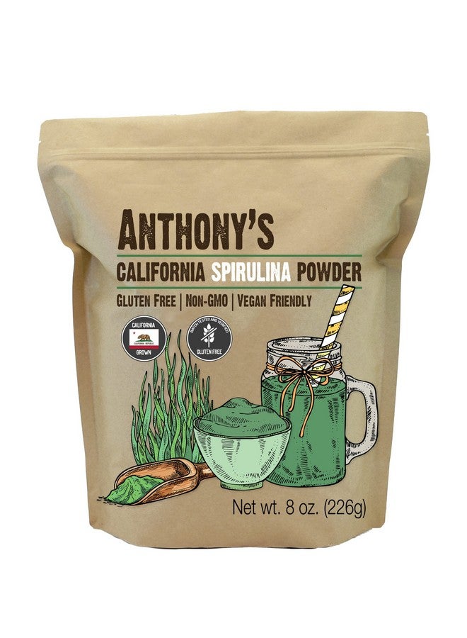 Anthony's California Spirulina Powder, 8 oz, Product of USA, Gluten Free, Non GMO - Image 1