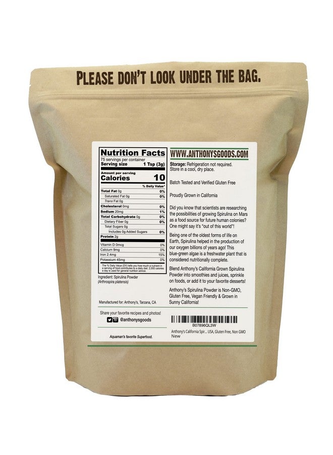 Anthony's California Spirulina Powder, 8 oz, Product of USA, Gluten Free, Non GMO - Image 2