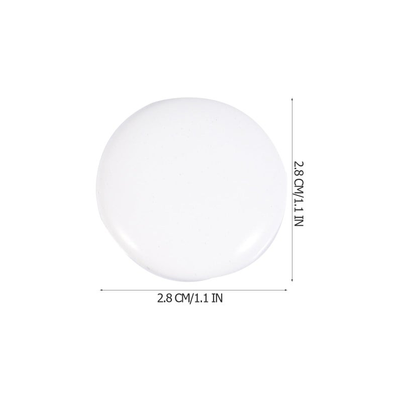 6Pcs White Alloy Cabinet Door Handles Round Single Hole Drawer Pulls For Kitchen Wardrobe - Image 3