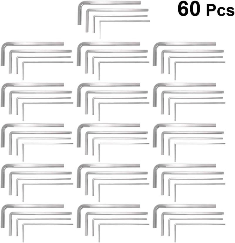 60pcs Internal Hex Allen Wrench Set Metric Combo Key Tools for 3d Printer Repair and Home Use, Precision Hex Key Wrenches Long Arm Design - Image 2