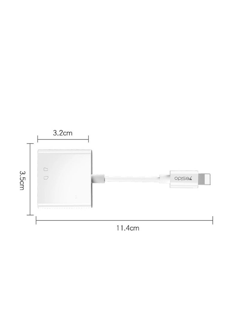 Yesido - Yesido GS11 2 in 1 Multi-Function TF Card + SD Card to 8 Pin Converter Adapter - Image 1
