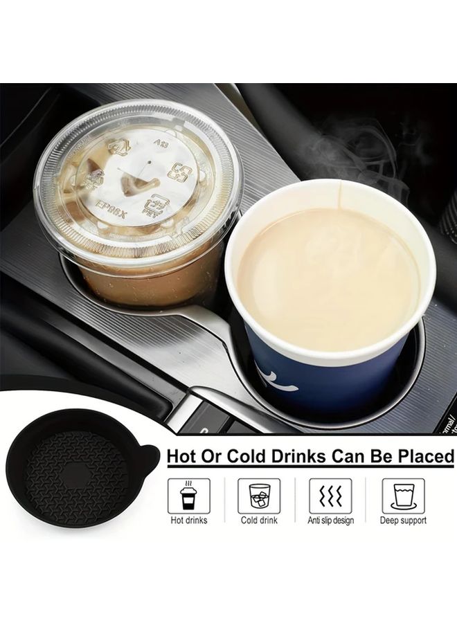 Green Car Cup Holder Set Of 4 Anti Slip Beverage Bracket Ergonomic Grip Easy To Clean - Image 3