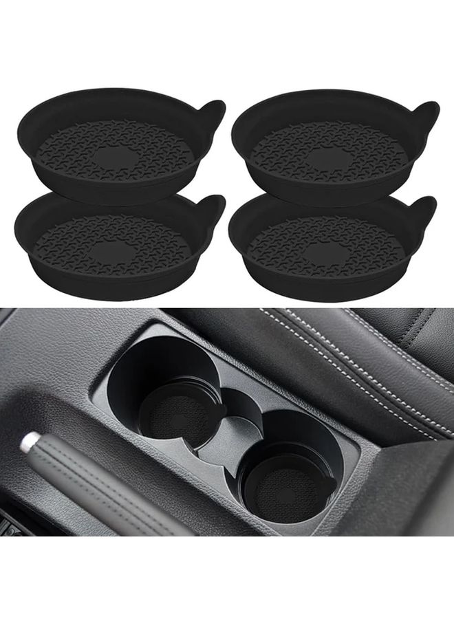 Green Car Cup Holder Set Of 4 Anti Slip Beverage Bracket Ergonomic Grip Easy To Clean - Image 1