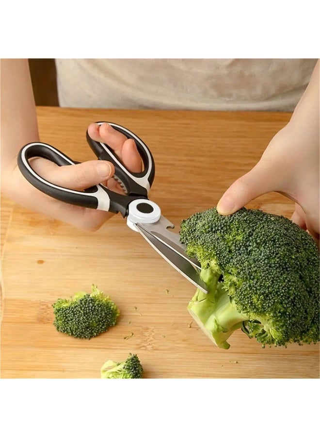 Multifunctional Kitchen Scissors Heavy Duty Stainless Steel Poultry Shears for Lamb Chicken Fish Bread Vegetable Household Cutting Tools - Image 2