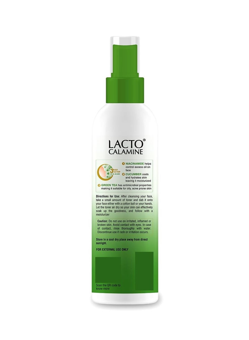 Lacto Calamine Face Toner Cucumber with Green Tea & 2% Niacinamide 120 ml - Image 2