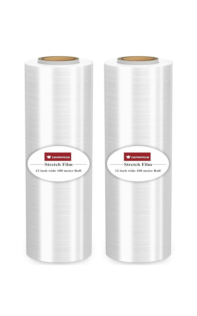 Cintrotech Biodegradable Wrapping Roll for Packing Material12 Inch 300 mm 100 Meter Length Pack of 2 White