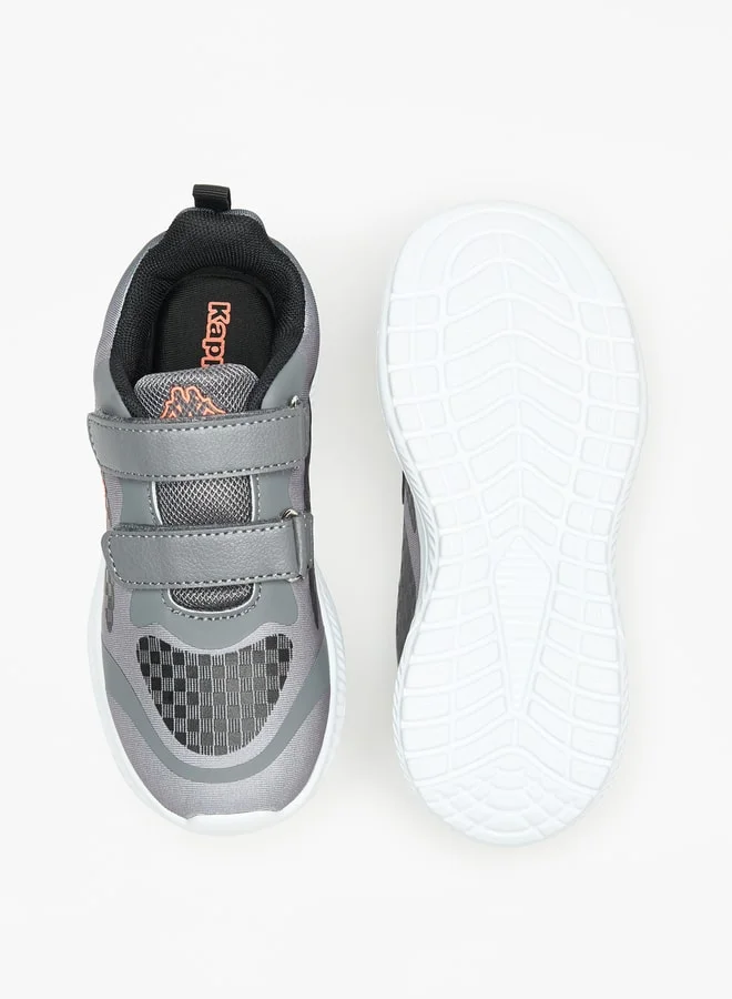 Kappa Boy's Logo Print Sports Shoes with Hook and Loop Closure
