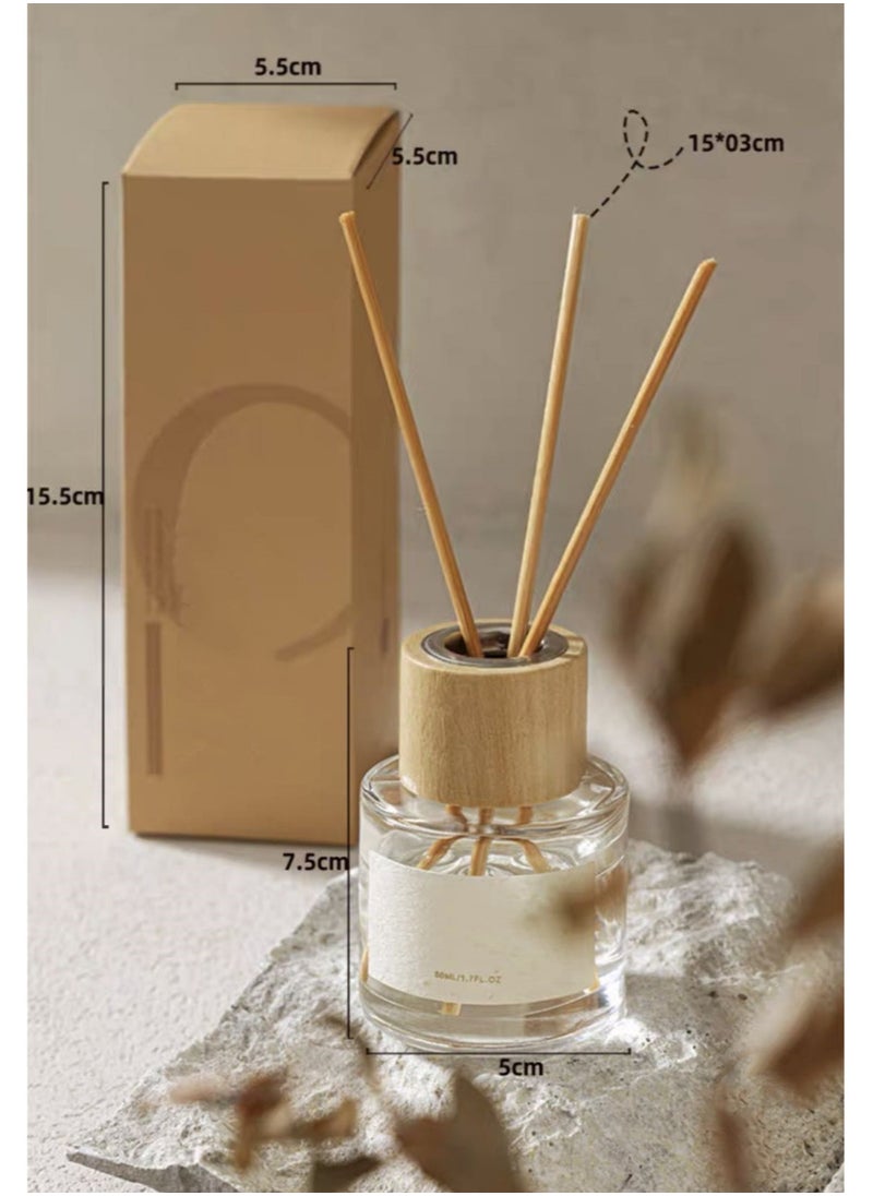 KLNAMAEAAN Home Decoration No Fire Aromatherapy Reed Diffuser Set Zen Tea 50ml  - Image 4