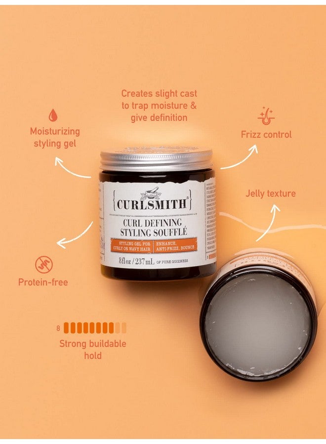 CURLSMITH Curl Defining Styling Soufflé Vegan Medium Hold Styling Gel For Wavy Curly And Coily Hair (8Oz) - Image 2