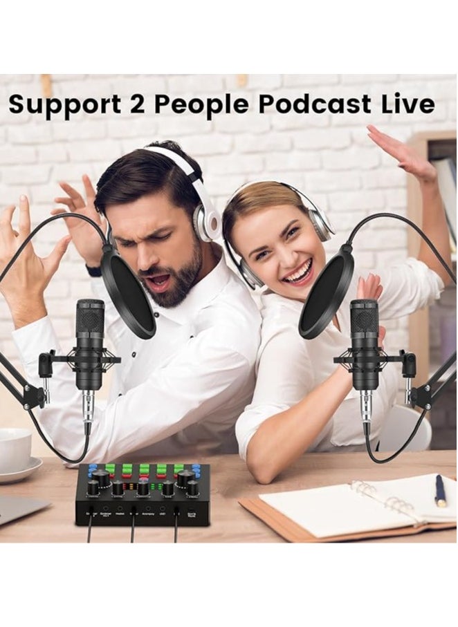 M MIAOYAN Hot-Selling Live Streaming Sound Card For Cross-Border — Compatible With BM800 Boom Arm Set, Complete Sound Card Kit For Live Streaming.  - Image 2