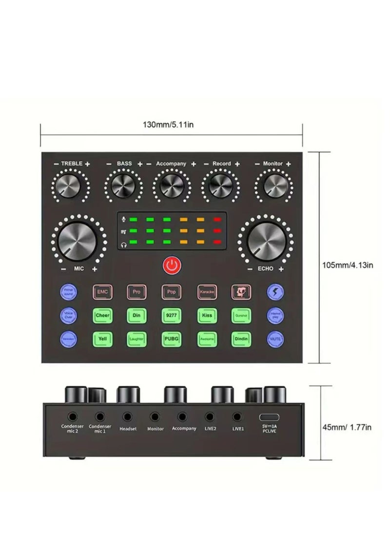 M MIAOYAN Hot-Selling Live Streaming Sound Card For Cross-Border — Compatible With BM800 Boom Arm Set, Complete Sound Card Kit For Live Streaming.  - Image 5