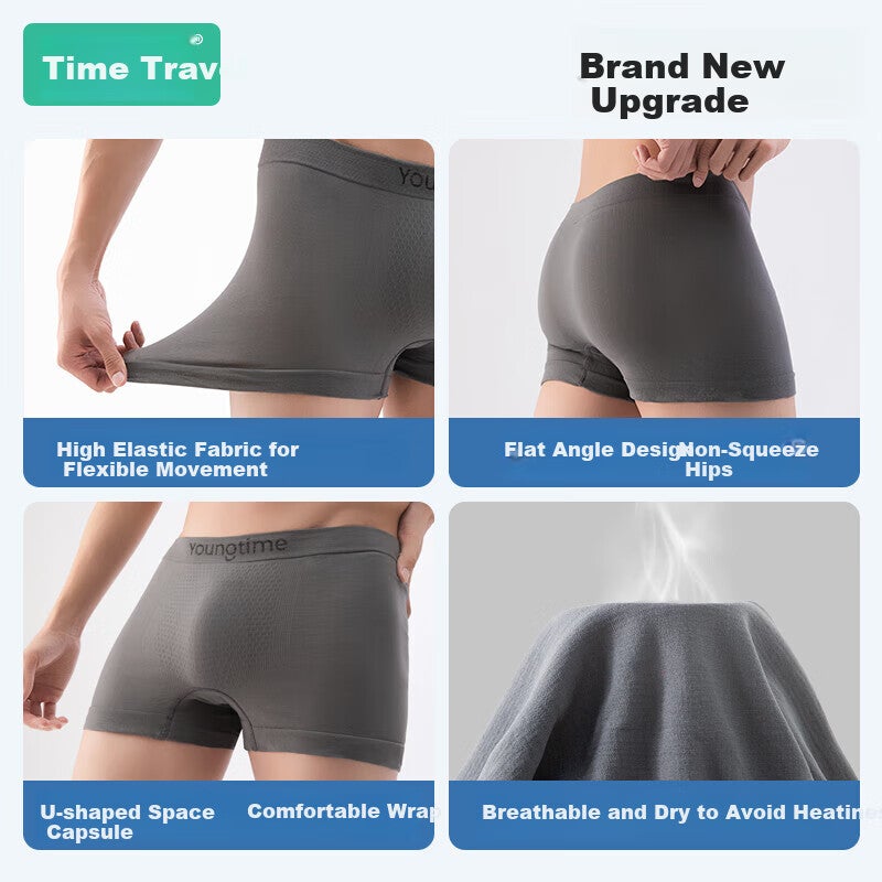 JD Jing Zao Youshiguang Disposable Men's Boxer Briefs, Extra Large Size, Travel-Friendly, 6 Pieces, 2XL Size [170-210 Jin] - Image 4