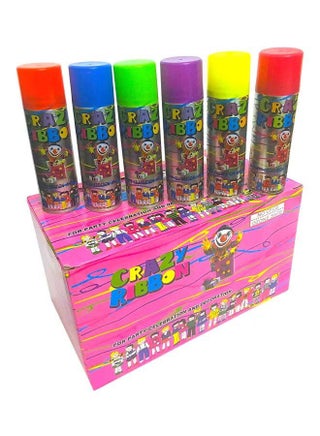 1 x Crazy Ribbon Party Streamer Spray – 1pc Assorted Color Fun String in a Can (3 oz) - view 3