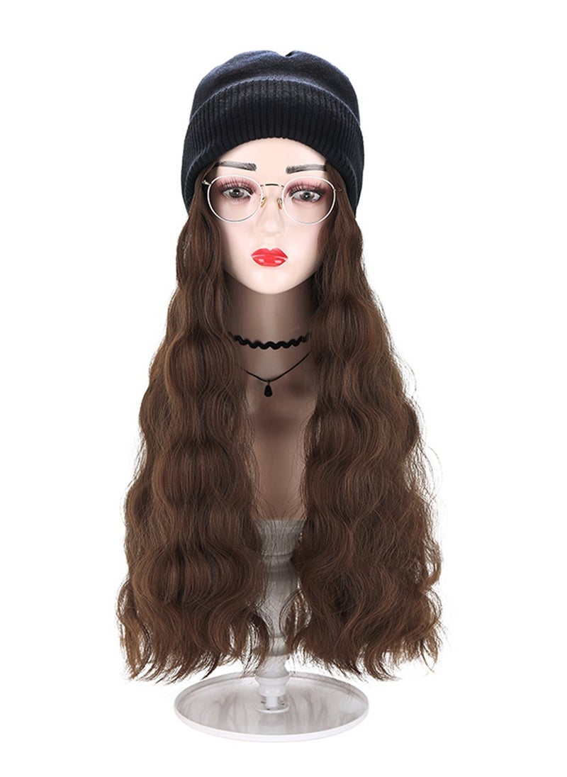 Wig hat one-piece woolen hat with wig cosplay wig costumes dress up wig  - Image 1