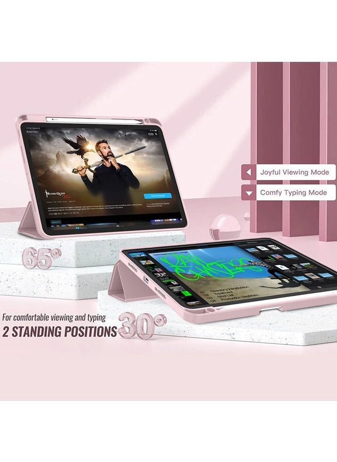 ELTRAZONE New iPad Pro 11 Inch Case 2022 4th Gen/2021 3rd Gen/2020 2nd Gen with Pencil Holder Smart iPad Case Support Touch ID and Auto Wake/Sleep with Auto 2nd Gen Pencil Charging Pink - Image 4