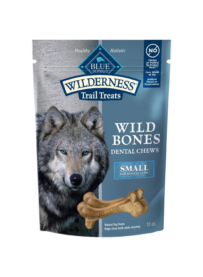 بلو بافلو مكافآت أسنان خالية من الحبوب من بلو بافالو وايلدرنس وايلد بونز للكلاب، حجم صغير، كيس 10 أونصات - Image 1