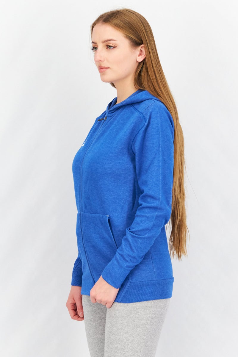 umbro هودي رياضي نسائي بأكمام طويلة، أزرق - Image 2