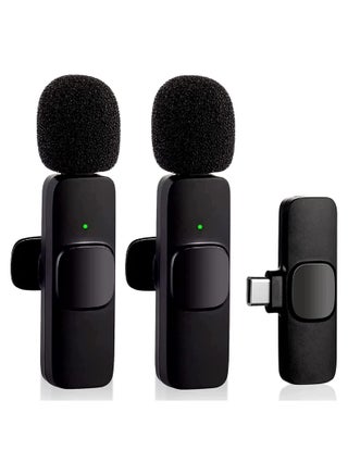 Wireless Lavalier Microphone for Type-C Phone, Plug-Play Wireless Mic with 2 Microphone for USB-C Android Phone Video Recording, Interview, Vlog - pzsku/Z6118D9F7F45F5599BD91Z/45/_/1693488804/670aa357-3e58-4618-8511-9ef93911ee15