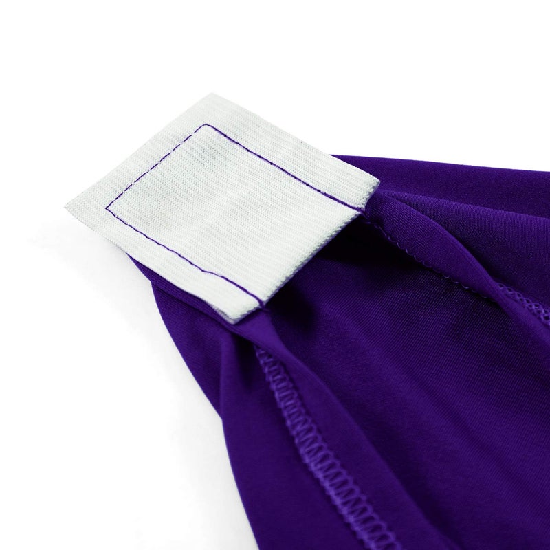 Peomeise 2PCS 6FT Spandex Table Cover Rectangular Stretch Spandex Tablecloth (Purple 6FT) - Image 5
