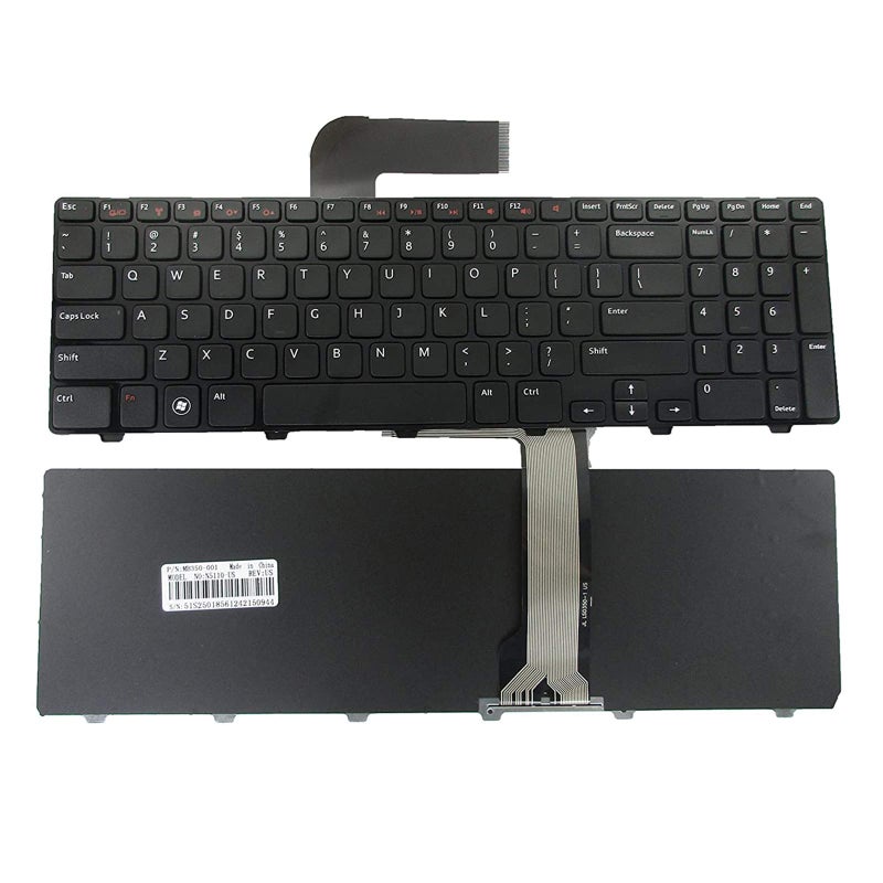 SUNMALL N5110 Keyboard Compatible with DELL Inspiron, Replacement Laptop Keyboard with Frame Compatible with DELL Inspiron 15R N5110 M501Z M511R Ins15RD-2528 2728 2428 - Image 1