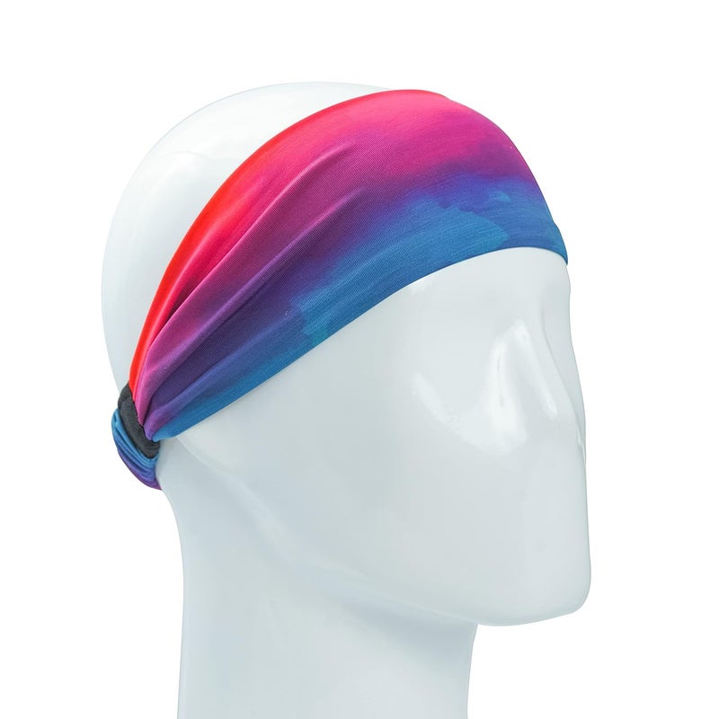 Coreteq Printed Multifunction Sports Sweatband Headband Microfiber Men and Women (Rainbow) - Image 2