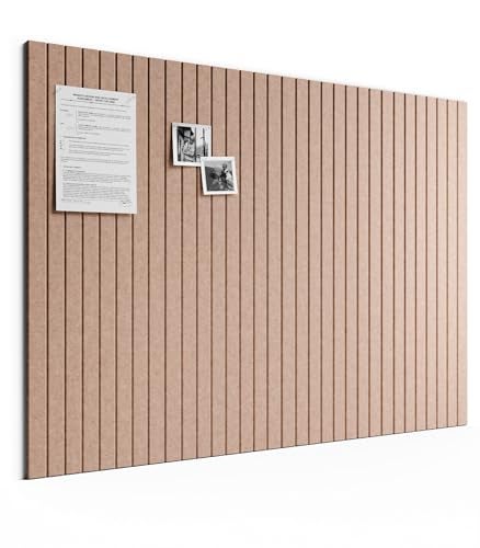 Bumusty Large Cork Board Alternative-48 x 36" Felt Bulletin Board Tiles, with 30 Pushpins, 70 Adhesive Tabs, Fine-Stripe 12-Pack, Cork Boards for Office Push Pin Board Felt Board-Terracotta - Image 1