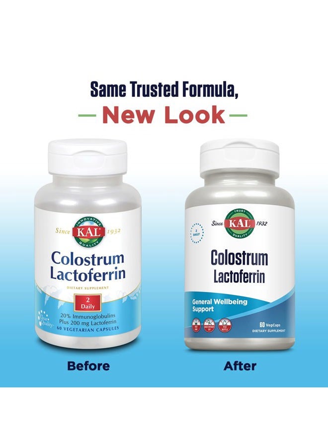 KAL Colostrum Lactoferrin, 20% Immunoglobulins | Lactoferrin & Beta Glucan | Healthy Immune Support | 30 Serv | 60 Caps - Image 2