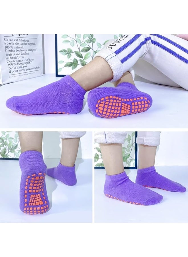 SKY-TOUCH Toddler Grips Ankle Socks, Non Slip Socks for Kids, Low Cut Anti-Skid Floor Socks for 1-3 Years Baby Boys and Girls, 8 Pairs - Image 4