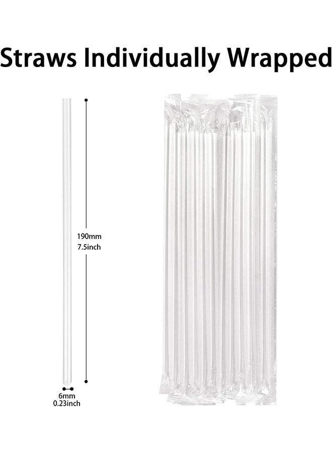 100pcs Clear Disposable Plastic Straws, Drinking Straws For Coffee Juice And Cold Drinks (19cm Long X 0.6 cm Diameter) - Image 2