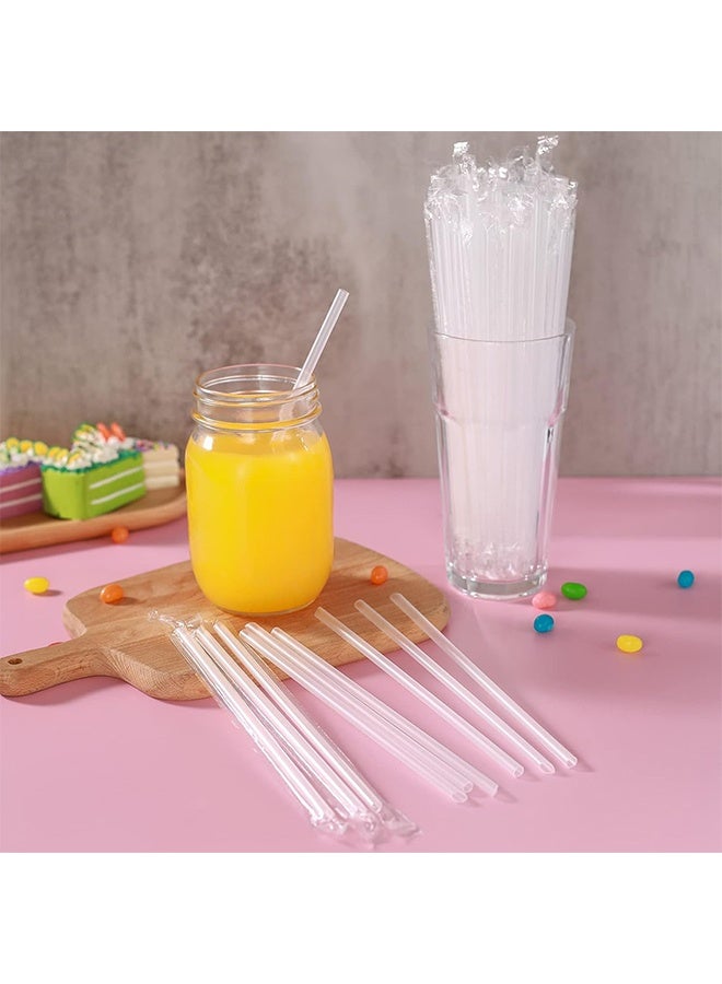 100pcs Clear Disposable Plastic Straws, Drinking Straws For Coffee Juice And Cold Drinks (19cm Long X 0.6 cm Diameter) - Image 4