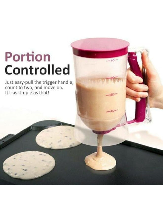 Smart batter dispenser for pancakes and cupcakes with precise pouring nozzle and clear measurement markings MK - Image 3