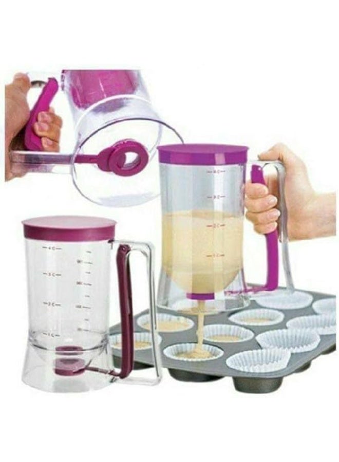 Smart batter dispenser for pancakes and cupcakes with precise pouring nozzle and clear measurement markings MK - Image 4