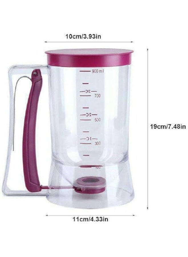 Smart batter dispenser for pancakes and cupcakes with precise pouring nozzle and clear measurement markings MK - Image 2