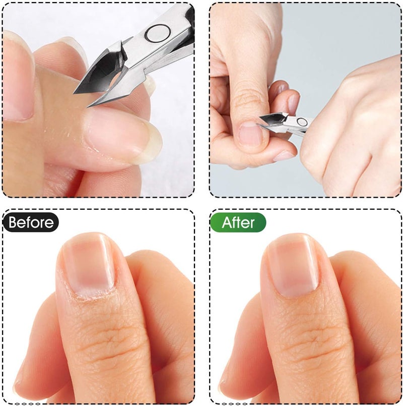 أوبوف أداة تقليم البشرة Cuticle Trimmer 3/4 Jaw، مقصات بشرة حادة جدًا، مقصات من الفولاذ المقاوم للصدأ، أداة إزالة البشرة للباديكير والمانيكير، X7، رمادي فضائي... - Image 5