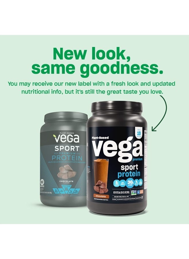 Vega Premium Sport Protein Peanut Butter Protein Powder, Vegan, Non GMO, Gluten Free Plant Based Protein Powder Drink Mix, NSF Certified for Sport, 28.7 oz  - Image 4