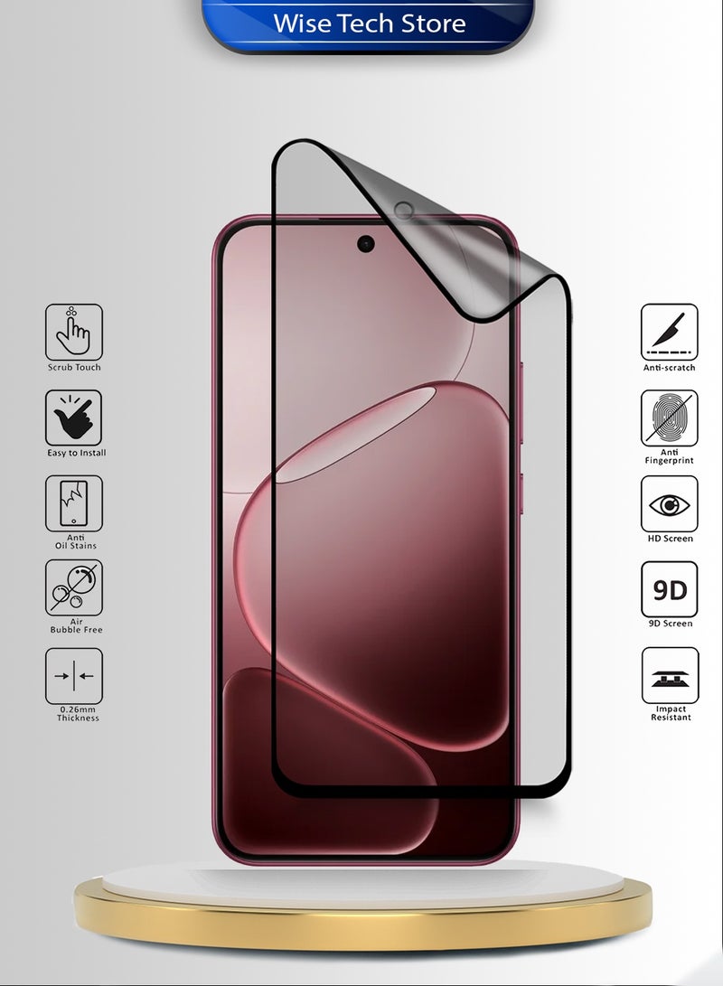 Wtech Oppo A6 Pro 5G 2025 Premium Nano Ceramic Full Glue Full Cover Matte Flexible Screen Protector (MSCNMN) - Clear/Black - Image 2