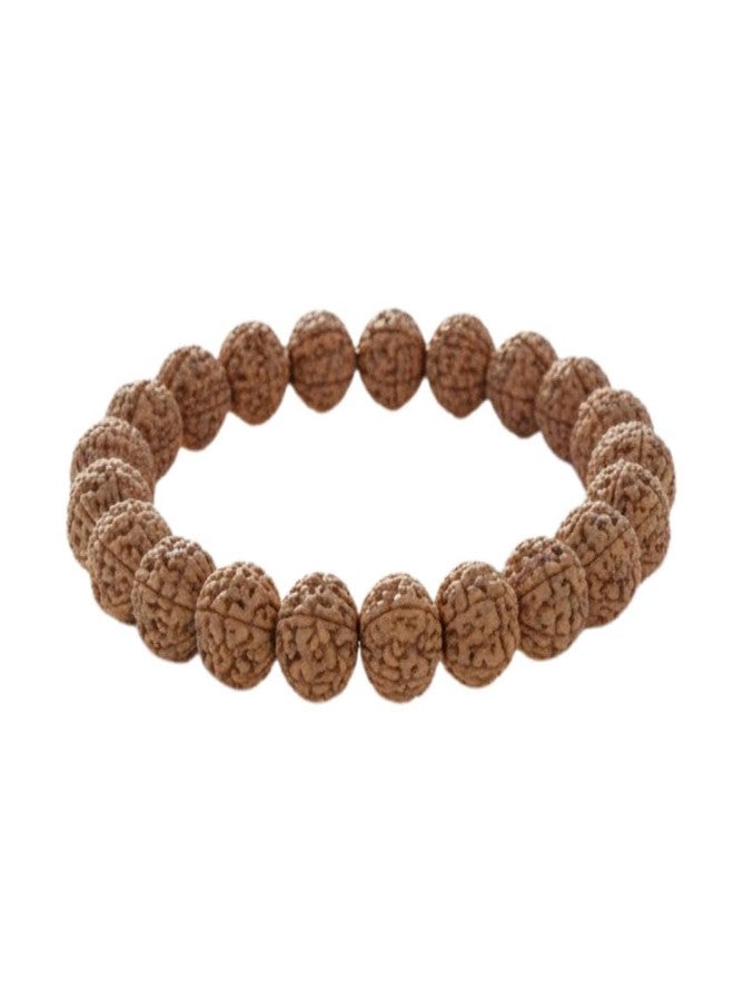 Agatesvibe سوار رودراكشا أصلي من أغيتسفايب، 7 موخي، سوار رودراكشا طبيعي معتمد للرجال والنساء، سوار روحي يومي قابل للتمدد، عبوة من قطعة واحدة - Image 2