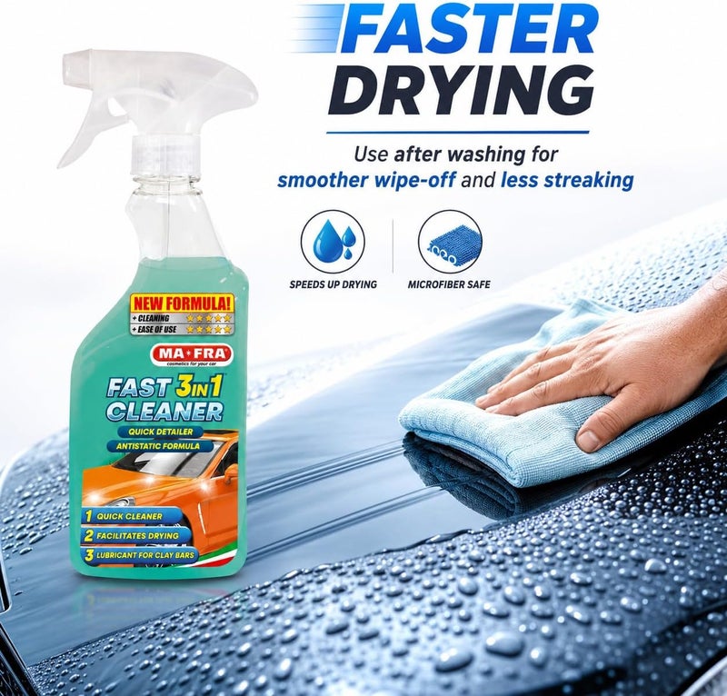 MAFRA , Fast Cleaner, Quick Detailer & Clay Lube, Quick Polishing Cleaner And Lubricant For Claybar, Eliminates Surface Dirt And Bird Droppings, Anti-Rain And Anti-Fingerprint Effect. Size 500Ml - Image 3