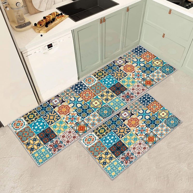 KRLZ Kitchen Mat Set of 2 Kitchen Rugs and Mats NonSkid Washable Kitchen Floor Mats for in Front of Sink Country Farmhouse Sunflower Kitchen Decor and Accessories - Image 1