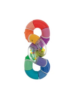 Nuby Twista Teether Toy For Babies - Multicolor Rattle Teething - Toy For Baby Teething Relief - 6+ Months  - Image 1