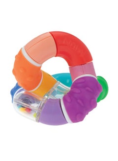 Nuby Twista Teether Toy For Babies - Multicolor Rattle Teething - Toy For Baby Teething Relief - 6+ Months  - Image 4