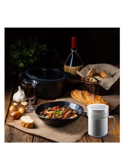 Excefore Seasoning Bottle, Stainless Steel Dredge Shaker with Lid and Handle Salt and Pepper Shakers Seasoning Pepper Shaker Spice Condiment Shaker for Cooking Kitchen Baking Salt Candy 2 Pieces 345ml  - Image 4