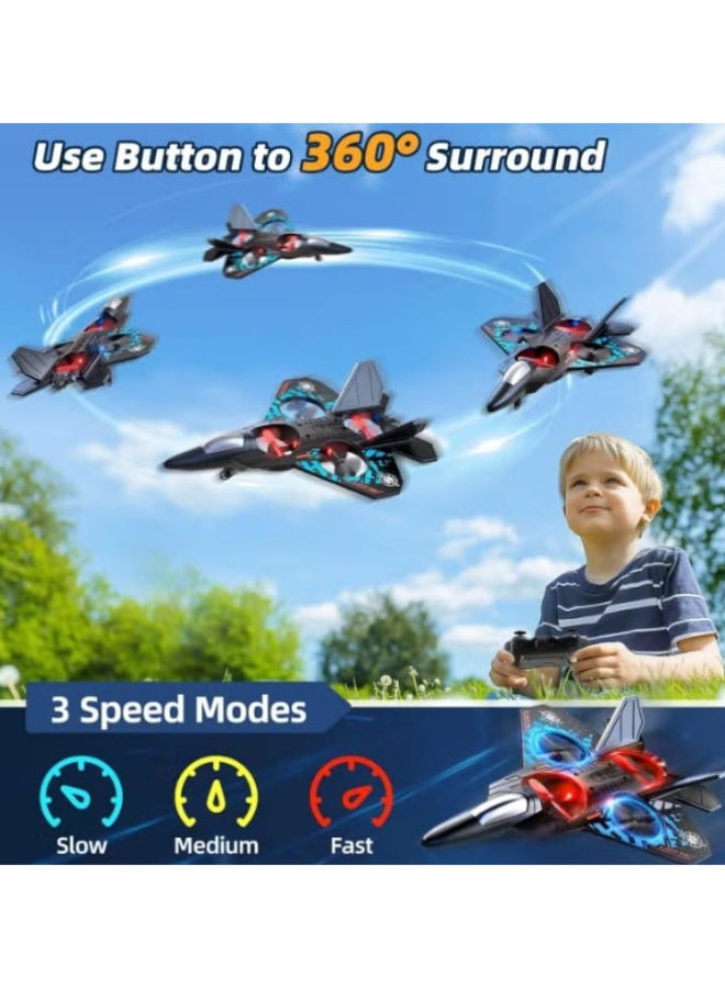 L0712 2.4GHz Remote Control Airplane, Fighter Drone, RC Airplane for Beginners, Children, and Adults, Flying Toy with Colorful Lights, USB Charging - Image 3